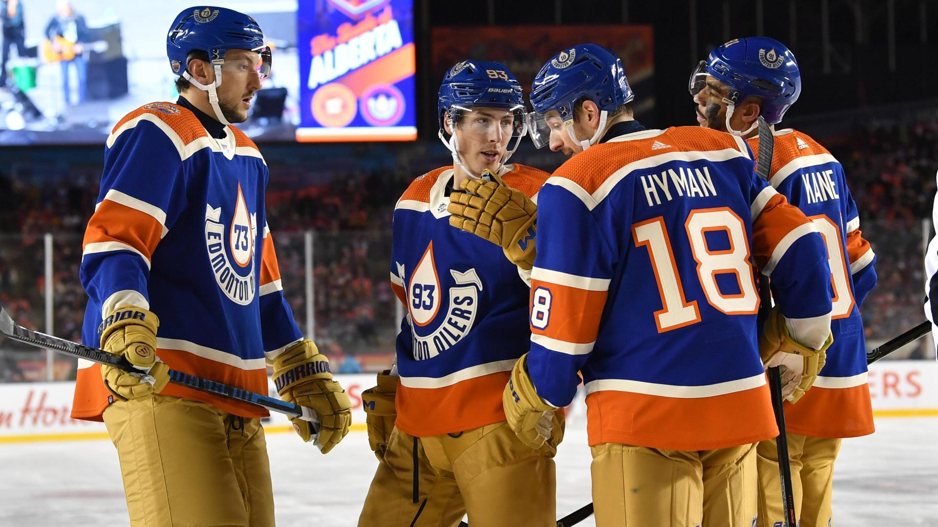 Oilers defeat Flames outdoors in NHL Heritage Classic