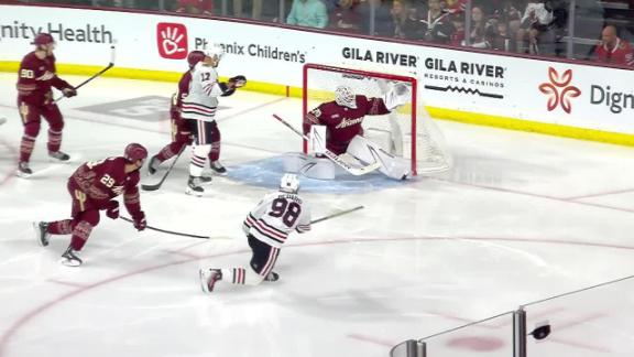 Chicago hands Vegas first loss of season, 4-3 in OT