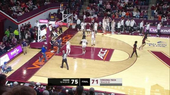 Miami 75 71 Virginia Tech Jan 13 2024 Game Recap ESPN