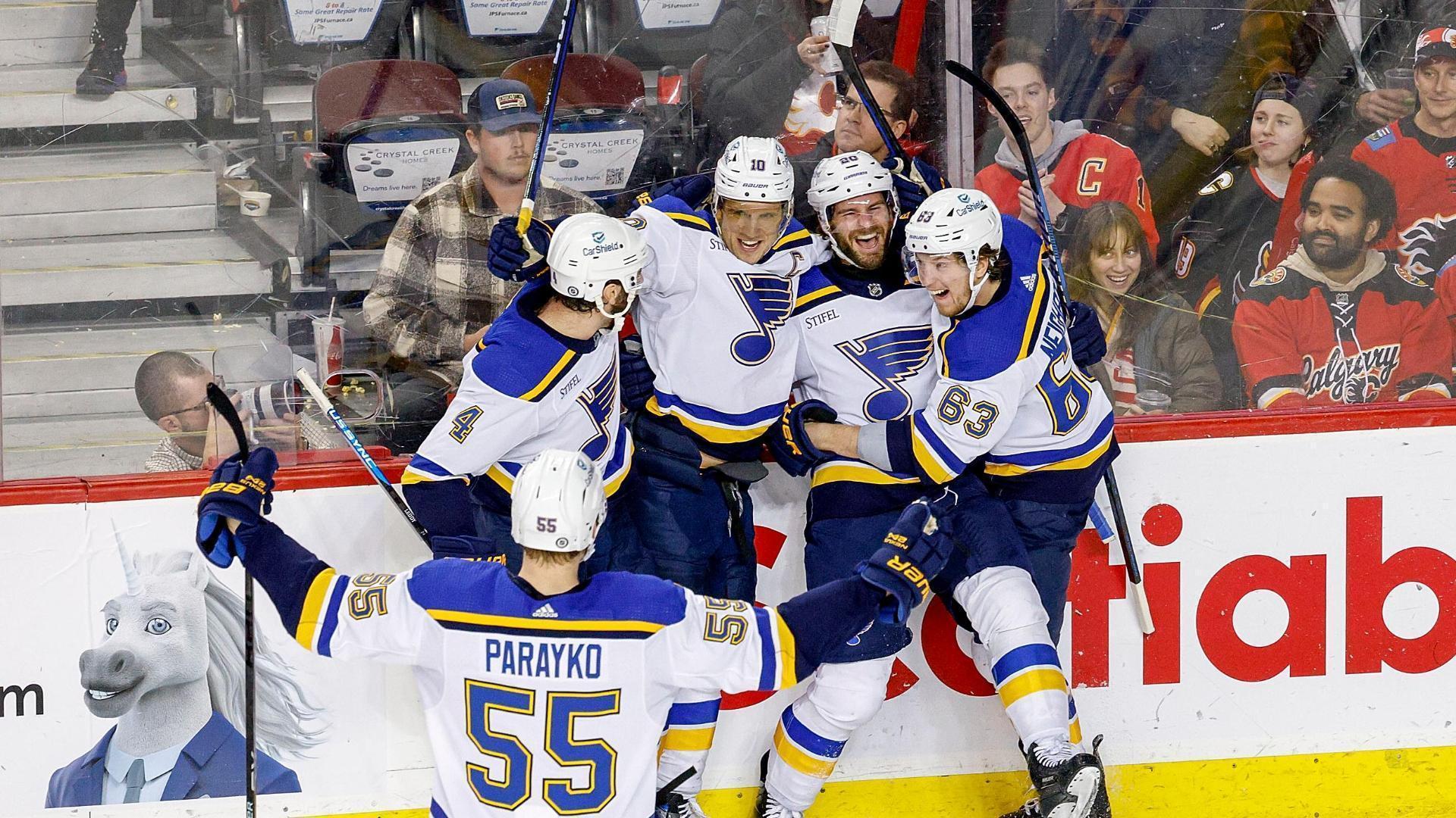 Blues 4 3 Flames Jan 23 2024 Game Recap ESPN