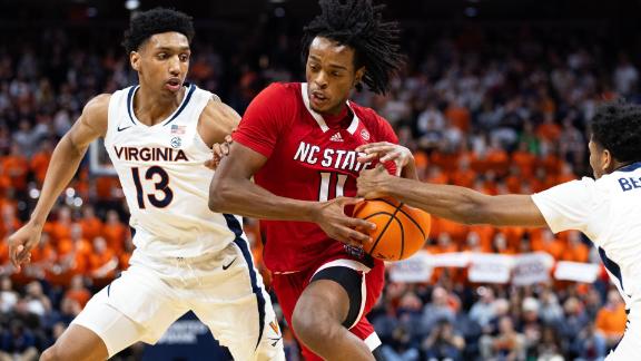 Virginia wins third straight, downing North Carolina State 59-53 in overtime