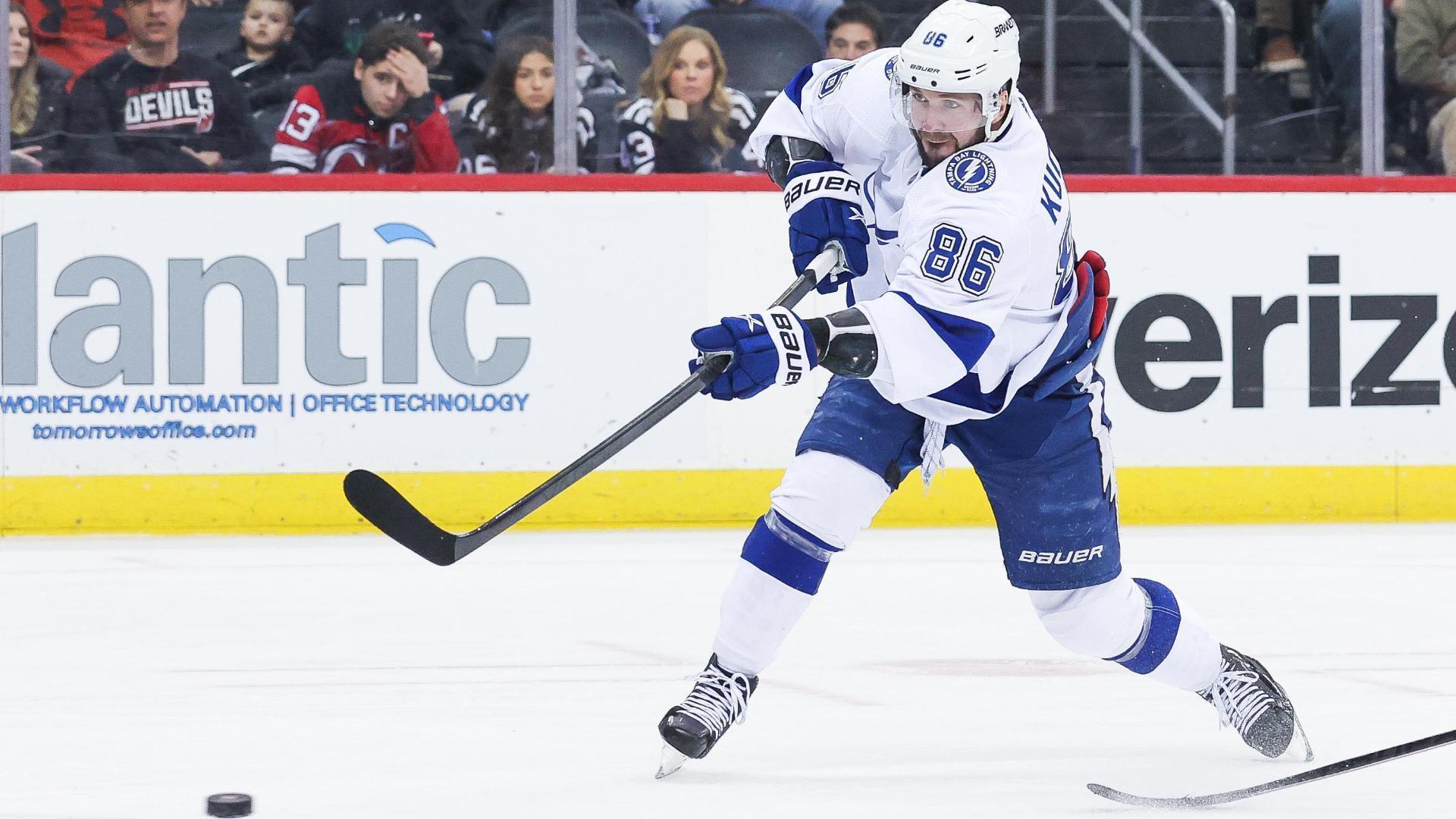 Nikita Kucherov NHL's first to reach 100 points with 4-point performance