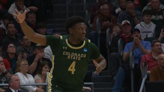 Isaiah Stevens pulls up and splashes a 3 for Colorado State