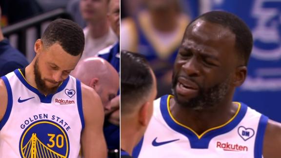 Steph shakes his head after Draymond gets ejected in under 4 minutes