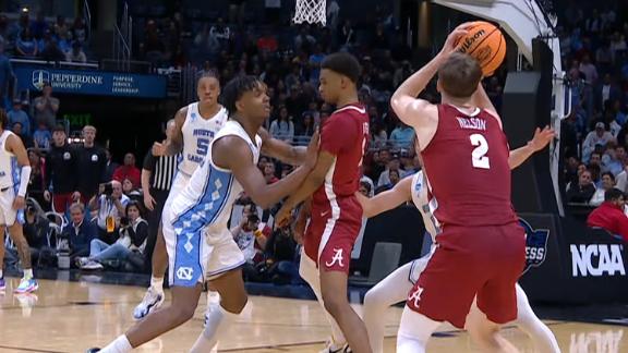 Grant Nelson's back-to-back buckets give Bama the lead