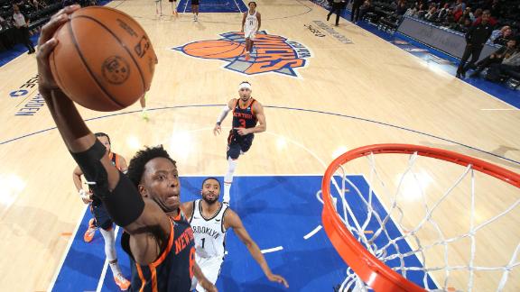 Anunoby shines with pair of big-time dunks in Knicks' win