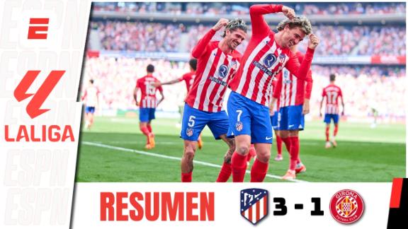 El Atlético de Madrid le dio vuelta al marcador y le ganó 3-1 al Girona en LaLiga
