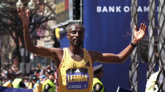 Sisay Lemma wins 2024 Boston Marathon men's race
