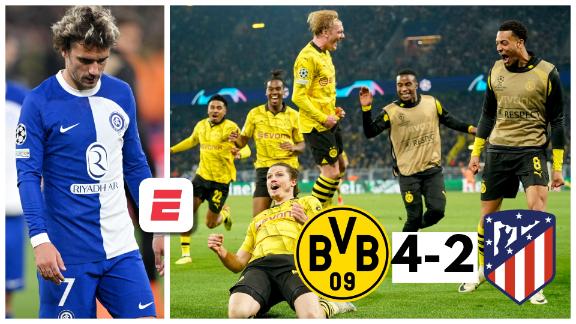 Borussia Dortmund derrotó al Atlético de Madrid y es semifinalista de La Champions