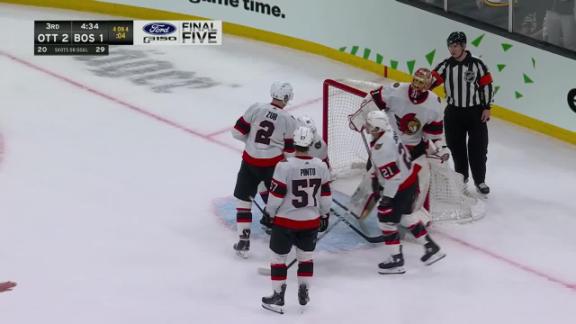 Jiri Smejkal gets 1st goal  Senators beat Bruins 3-1 in regular-season finale