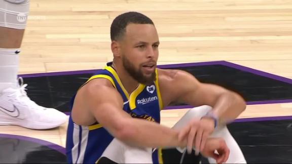 Steph Curry swishes in a 3 plus the foul