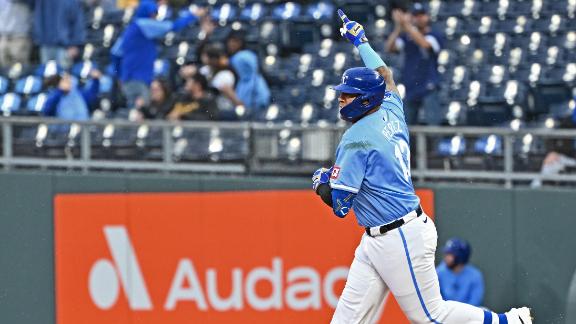Perez homers as KC beats Blue Jays 2-1 in game called after 5 innings  3 1 2-hour rain delay