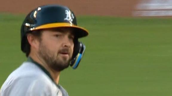 Shea Langeliers pummels early HR for A's