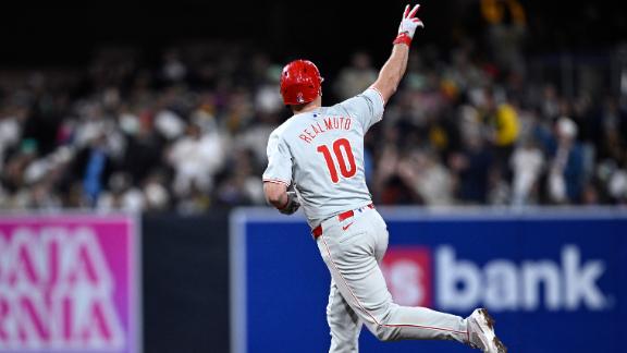 Schwarber and Harper lead Phillies  power display in 9-3 victory over the Padres