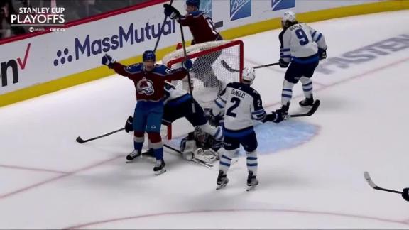 Nichushkin records 1st career hat trick  Avalanche beat Jets 5-1 in Game 4 to take 3-1 series lead