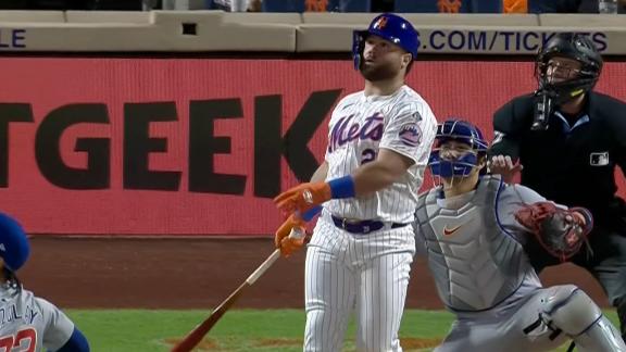 DJ Stewart hits a 3-run homer to lead the Mets past the Cubs 4-2