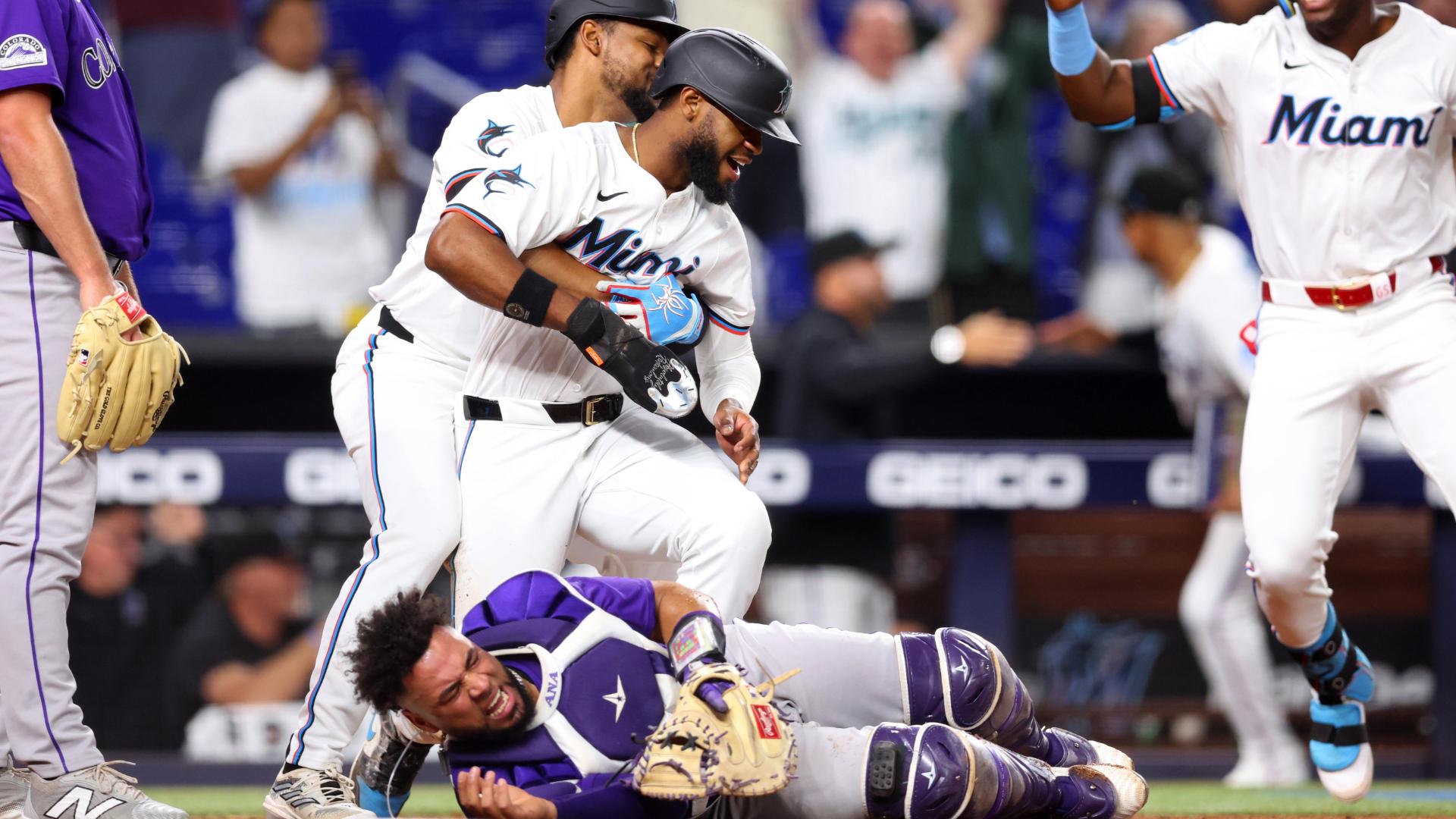 Rockies become first to team to trail in opening 29 games  waste 5-run lead in 7-6 loss to Marlins