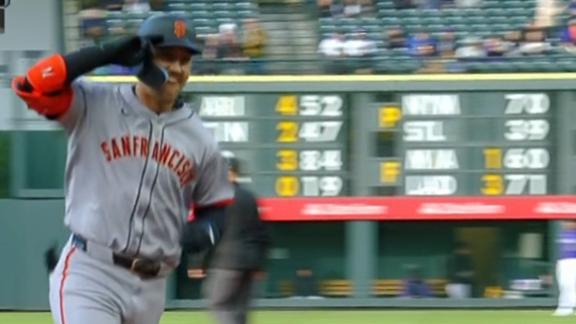 Giants use 6-run inning to jump out to an early lead