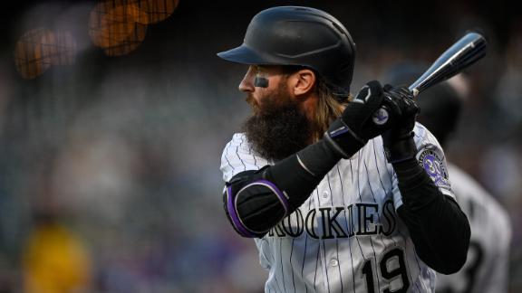 Charlie Blackmon's 2-run double in the 8th inning leads Rockies past Rangers 4-2