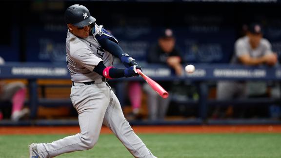 Trevino hits 2 of Yankees  5 homers  New York beats Rays 10-6 after nearly blowing 6-run lead