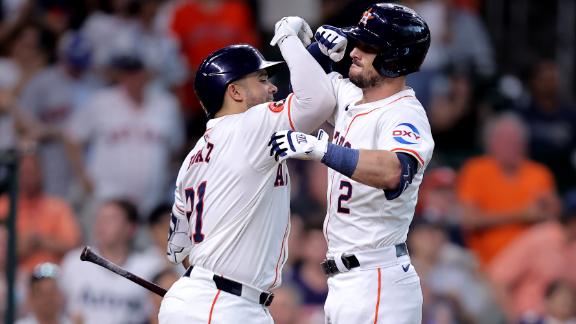 Astros get 2-1 win over A s in 10 innings after Blanco ejected early for foreign substance