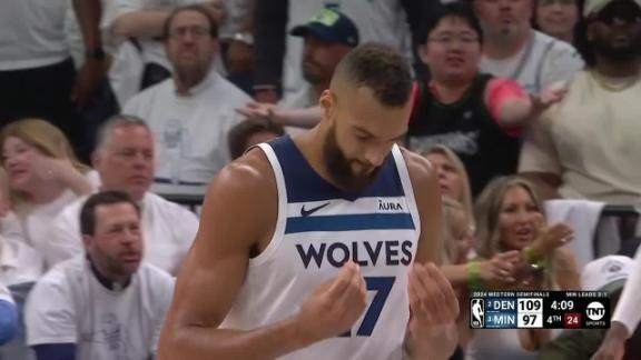 After being called for a foul, Rudy Gobert makes a money-sign gesture directed at the officials.
