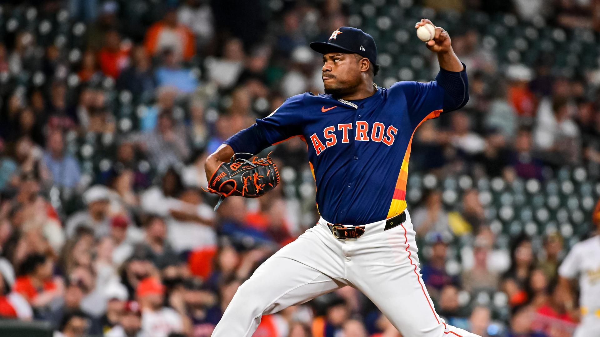 Valdez strikes out eight in seven innings  Astros limit A s to two hits in 3-0 victory