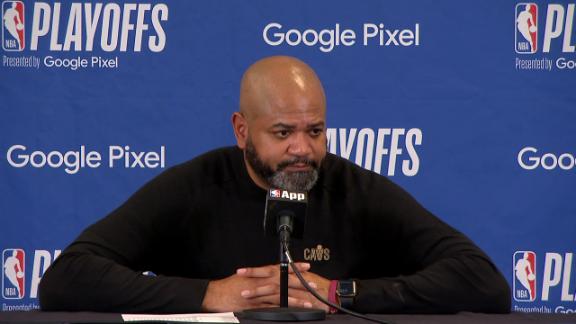 Cleveland coach J.B. Bickerstaff addresses the media about his future after the Cavaliers crashed out of the playoffs at the hands of the Celtics.