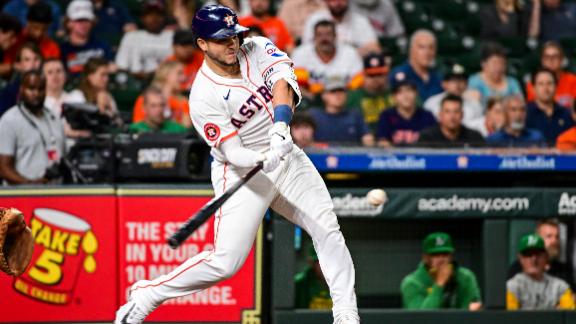 Loperfido hits first MLB homer  Javier solid as Astros beat A s 8-1 to complete sweep