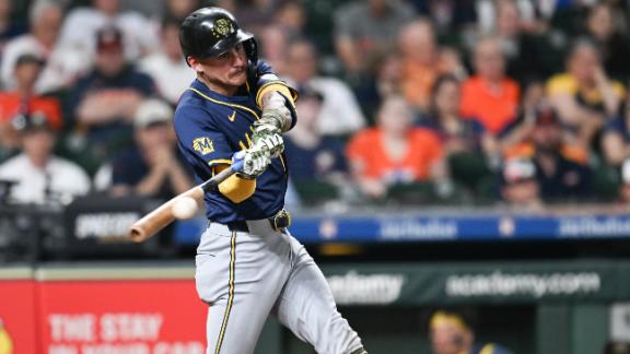 Meyers  Pe  a homer as Astros beat Brewers 5-4 for season-high sixth straight win