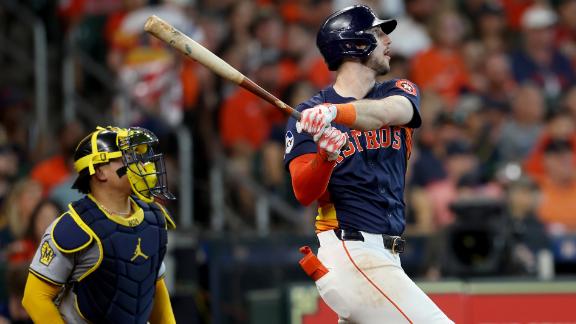 Tucker homers twice  ties for lead with 15 as Astros beat Brewers 9-4 for 9th win in 11 games