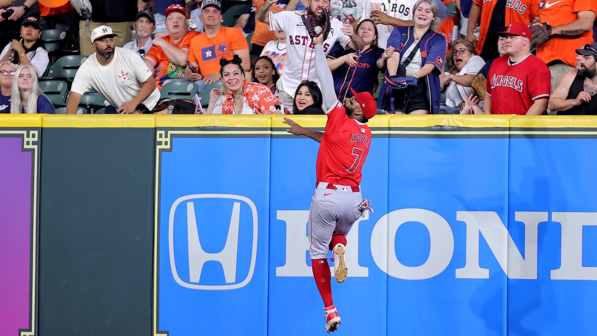 Schanuel  O Hoppe  Adell all homer in 7-run fifth to give Angels 9-7 win over Astros