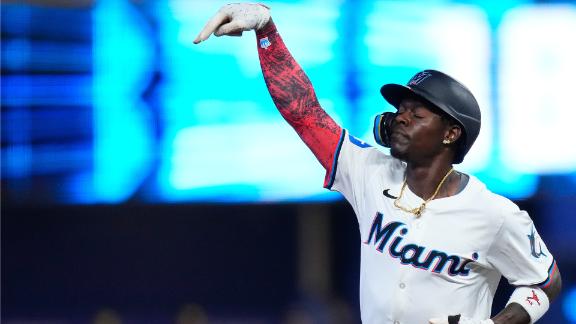Luzardo throws eight scoreless innings and Chisholm homers as Marlins shut out Brewers 1-0