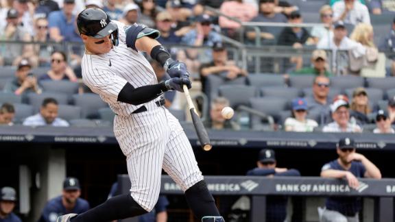 Gil allows one hit in 6 1 3 innings  Stanton and Judge homer as Yanks top Mariners 5-0