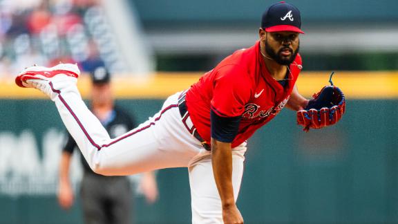 Reynaldo L  pez fans 8 in 6 strong innings and Jarred Kelenic hits 2-run double as Braves top A s 4-2