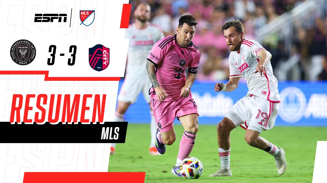 Golazo de Messi y partidazo: Inter Miami igualó 3-3 ante St. Louis City ...