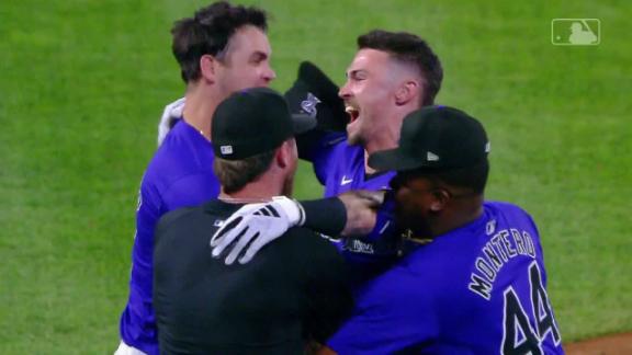 Doyle breaks 9th-inning tie with sac fly  Rockies rebound from a tough loss to beat Dodgers 7-6