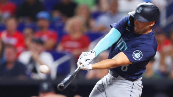 Gilbert pitches 8 scoreless innings for 2nd start in row and Mariners beat Marlins 9-0