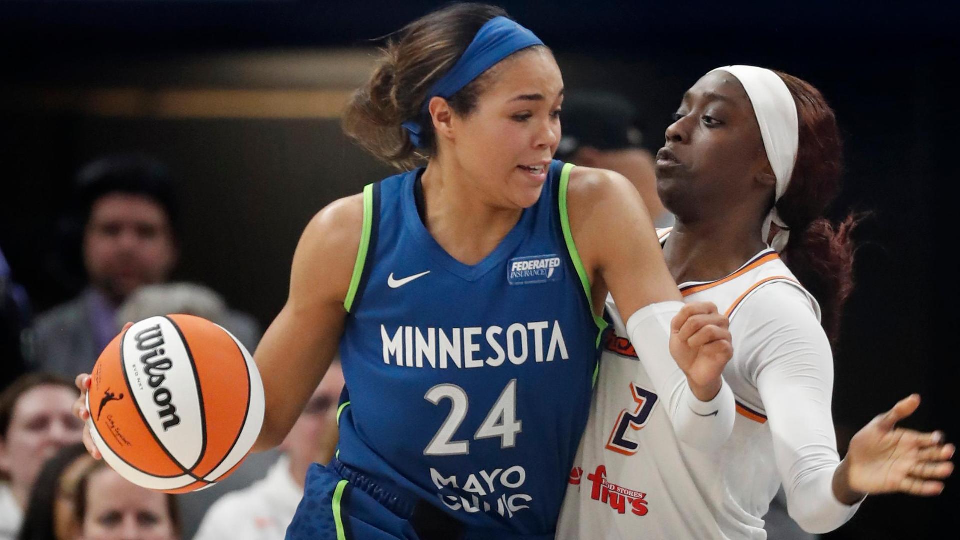 Collier scores 23  grabs 14 rebounds and leads Lynx over Mercury 73-60