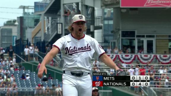 Irvin allows 1 hit over 8 innings  Winker homers as the Nationals beat the Mets 1-0
