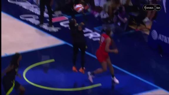 Arike Ogunbowale makes a great defensive play for the steal