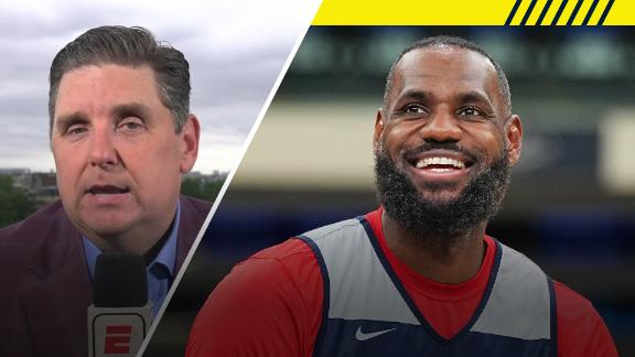 Brian Windhorst says that despite all the talent on Team USA's roster, LeBron James will be the most heavily relied upon player in Paris.