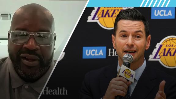 Shaquille O'Neal says JJ Redick might struggle to win over veteran players in his first season as Lakers coach.