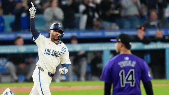 McMahon s tiebreaking homer lifts last-place Rockies over NL West-leading Dodgers 6-3