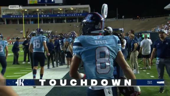 Warner throws TD pass to Matt Sykes with 4 seconds left  Rice beats UTSA 29-27