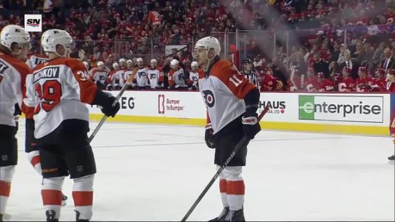 Travis Konecny notches 2nd goal of night on power play