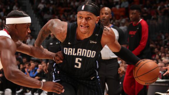 Paolo Banchero shines with 33 points and 11 rebounds in the Magic's dominant win over the Heat.
