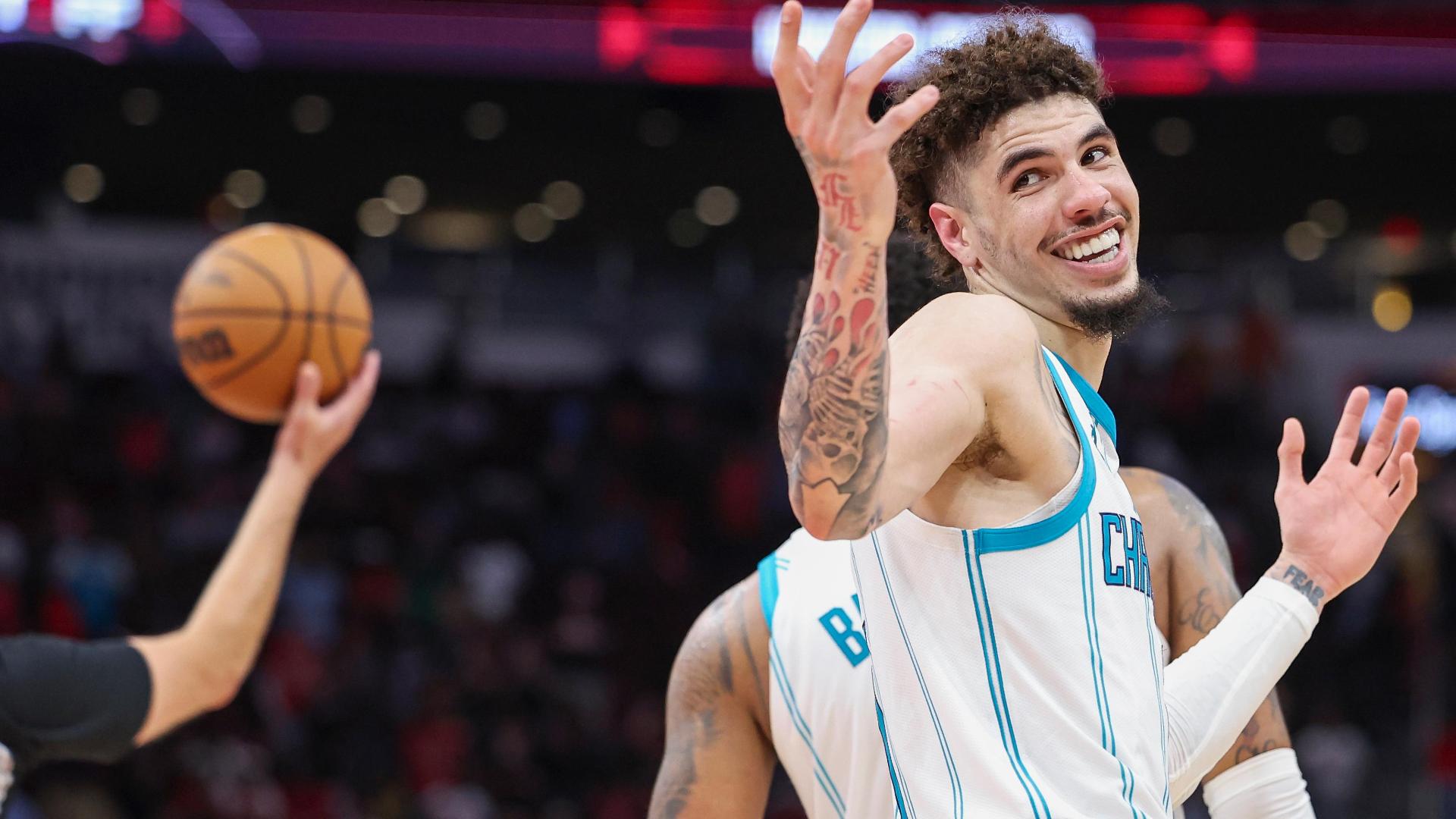 Ball has 34 points and 11 assists coming off an ankle injury to lead Hornets over the Rockets 110-105