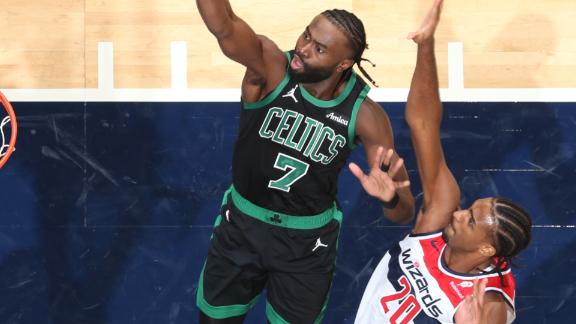 Jaylen Brown fuels the Celtics with 27 points in a road win vs. the Wizards on his 28th birthday.