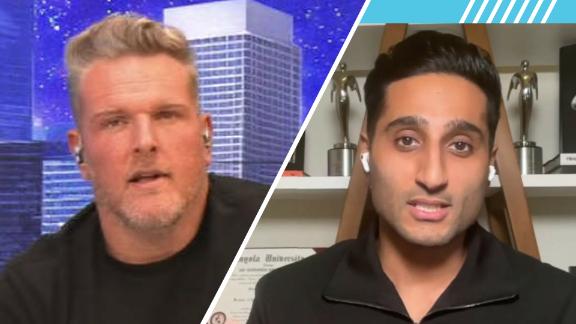 Shams Charania explains to Pat McAfee why the 76ers and Joel Embiid are being so cautious about his health.